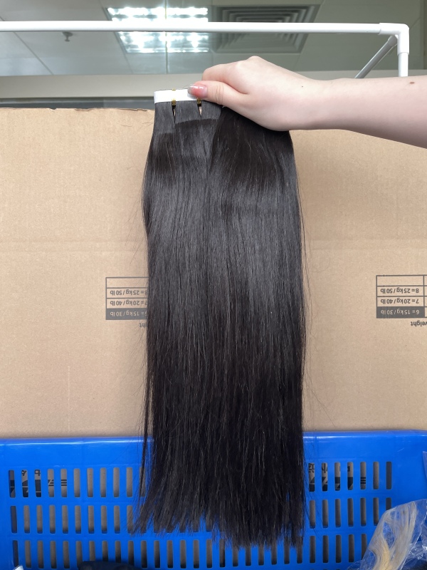 iqueenla 12a Mink Hair Seamless Tape Straight Hair Weft Extensions