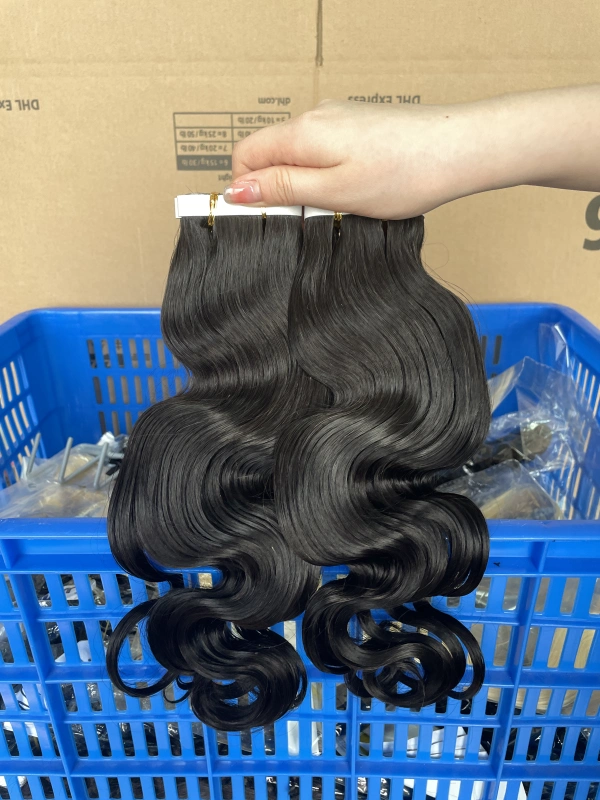 iqueenla 12a Mink Hair Body Wave Seamless Tape Hair Weft Extensions