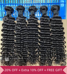 iqueenla 12A Mink Deep Wave 3 Bundles Unprocessed Human Hair