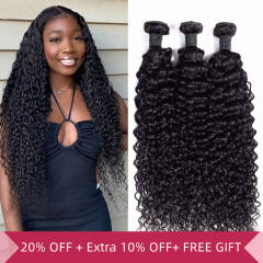 iqueenla 12A Mink Jerry Curly Bundle African American Hair Weave
