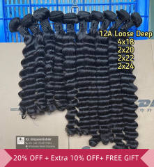 iqueenla High Quality 12A Mink Hair Loose Deep Bundle Weave Sew In Hairstyle