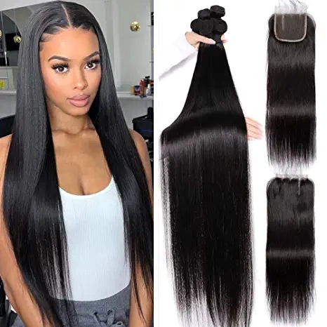 iqueenla 12A  Affordable Mink Hair  with 4x4 Transparent Lace Closure Free Shipping