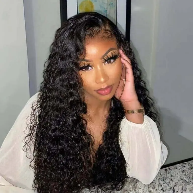 iqueenla Water Wave 13x4 Lace Frontal Pre-made Wig