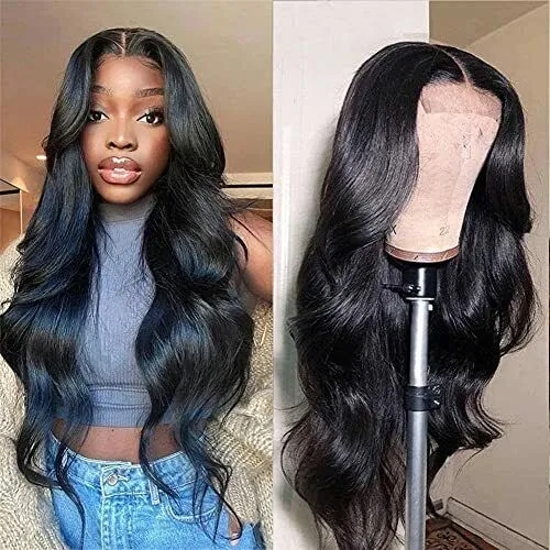 iqueenla Mink Hair Body Wave 4x4 Transparent Lace Closure Pre-made Wig