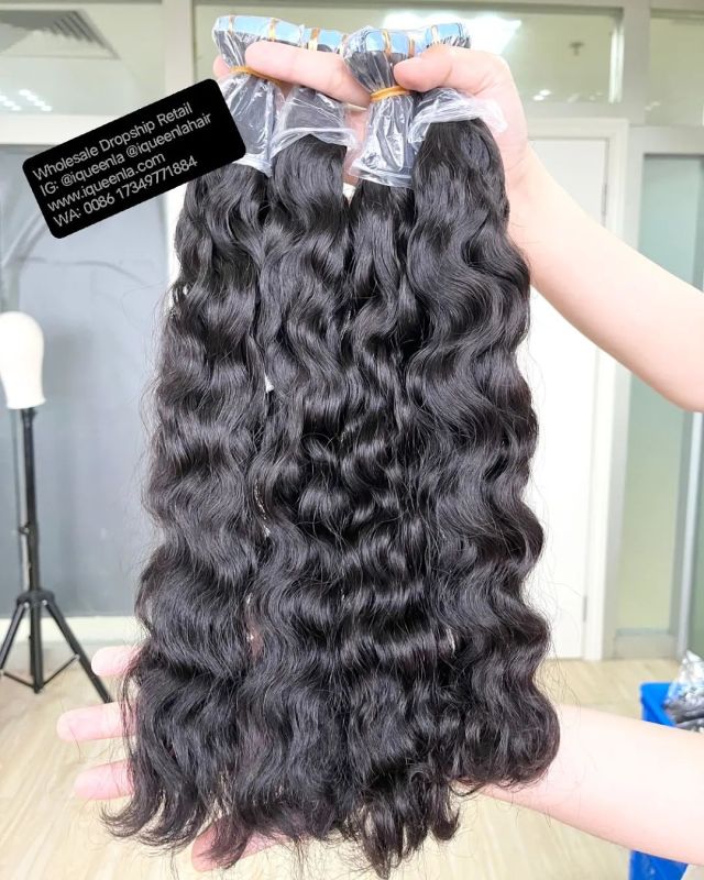 iqueenla Cambodian Wavy Tape In Best Raw Hair Extensions