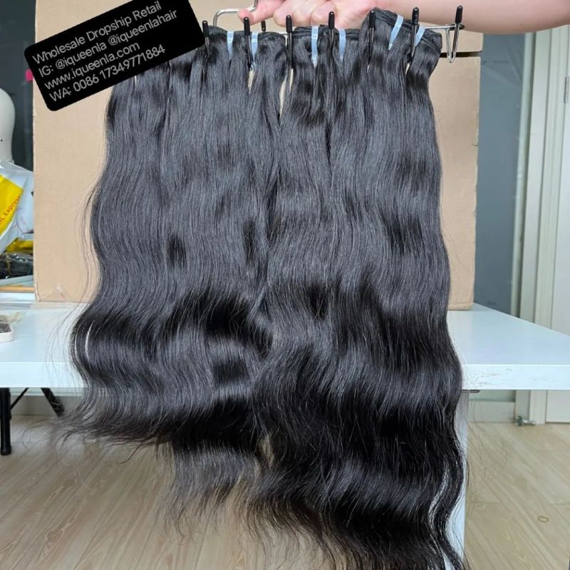 iquenela Indian Wavy Raw Hair Bundle For Sew In Hairstyle
