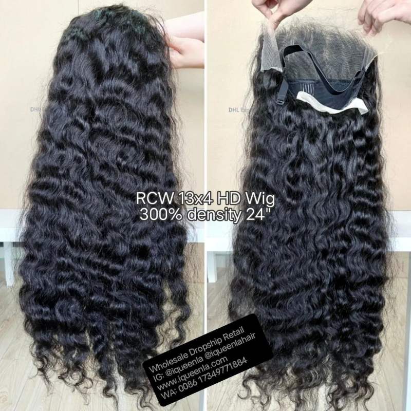 iqueenla 13x4 Cambodian Wavy HD Lace Front Wig Raw Hair