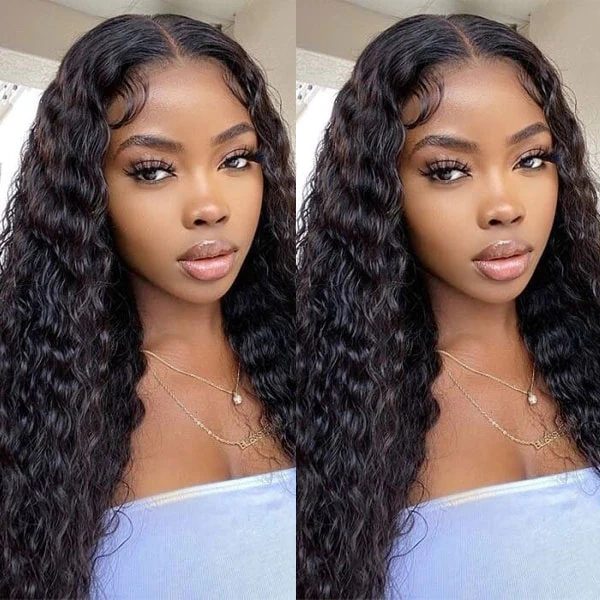 iqueenla 5x5 Transparent Lace Closure Wig Cambodian Wavy Raw Hair