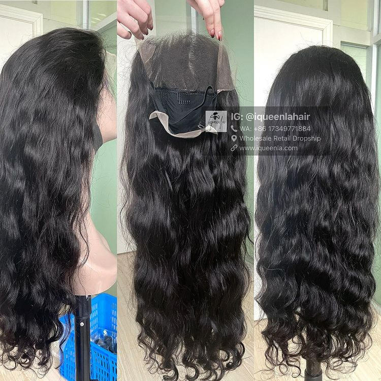 iqueenla 13x4 HD Lace Front Wig Indian Wavy Raw Hair