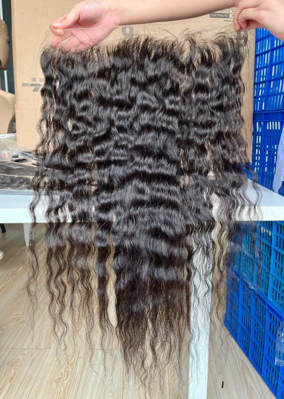 iqueenla Raw Hair Cambodian Wavy Transparent and HD Lace Closure/Frontal