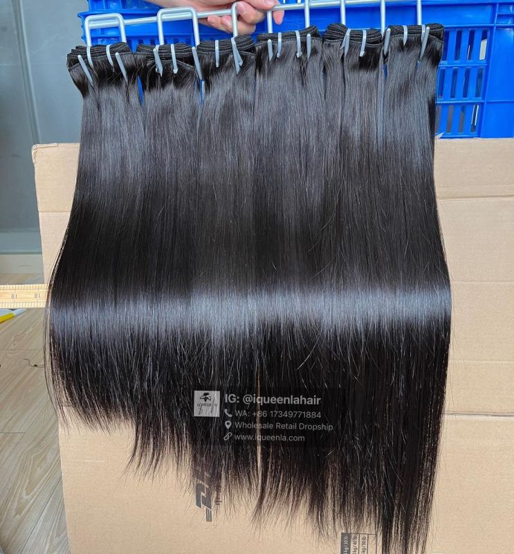 iqueenla Raw Straight Hair Single/3/4 Bundles Deals