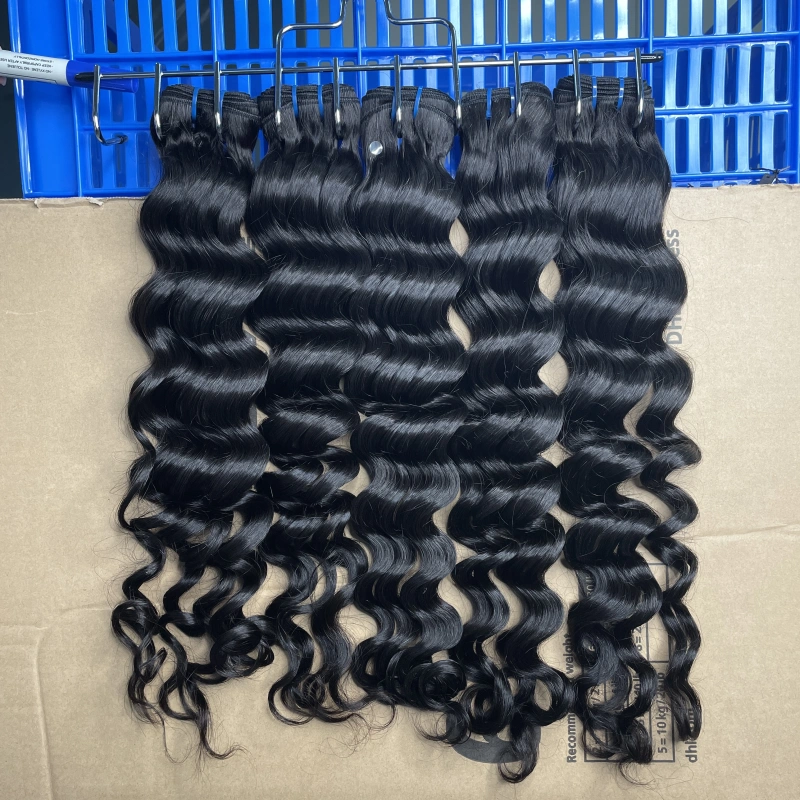 iqueenla 15A Top Virgin Hair Natural Wave Double Drawn Bundle for Sew In