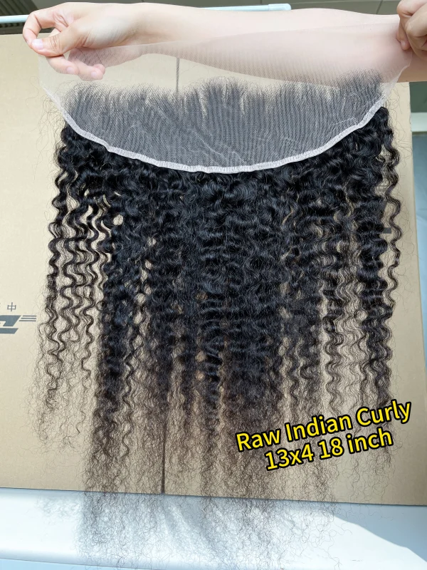 iqueenla Indian Curly Raw Hair 13x4 HD Lace Frontal