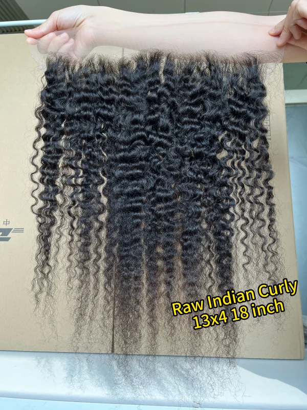 iqueenla Indian Curly Raw Hair 13x4 HD Lace Frontal