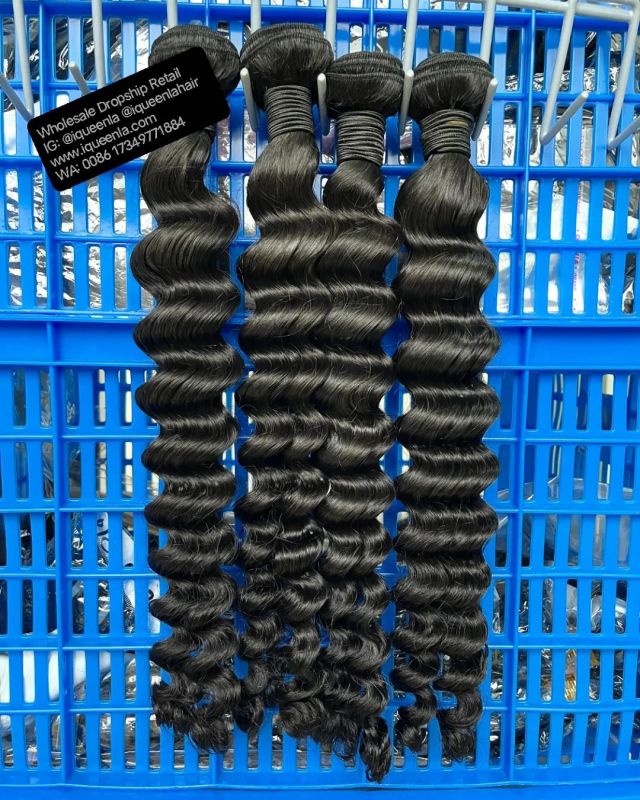 iqueenla 12A Loose Deep Human Hair Single/3/4 Bundles Deals