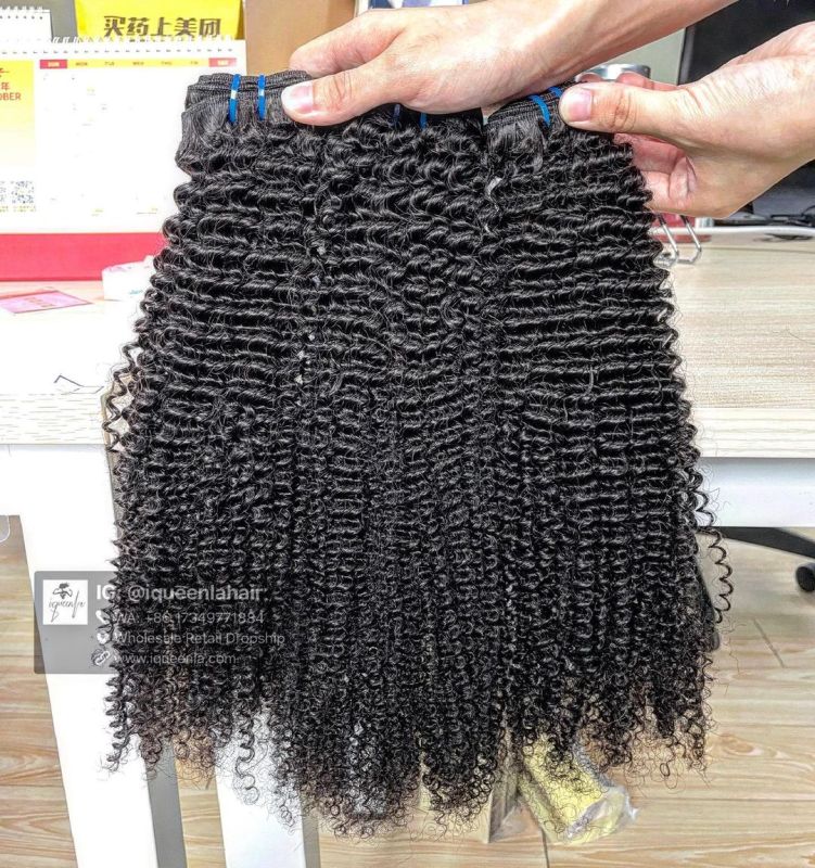 iqueenla Deep Curly 15A Top Virgin Hair Single/3/4 Bundles Deals