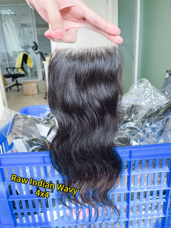 iqueenla Indian Wavy Raw Hair 4x4 HD Lace Closure