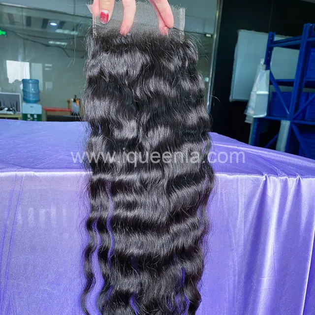 iqueenla Cambodian Wavy Raw Hair 5x5 HD Lace Closure