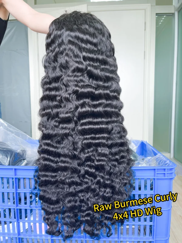 iqueenla Burmese Curly 4x4/5x5/6x6/13x4/13x6 HD and Transparent Lace Wig 200% & 300% Density