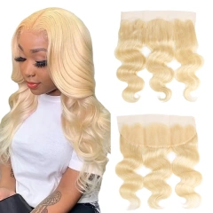 iqueenla Blonde Color #613 Body Wave 13x4 HD Lace Frontal