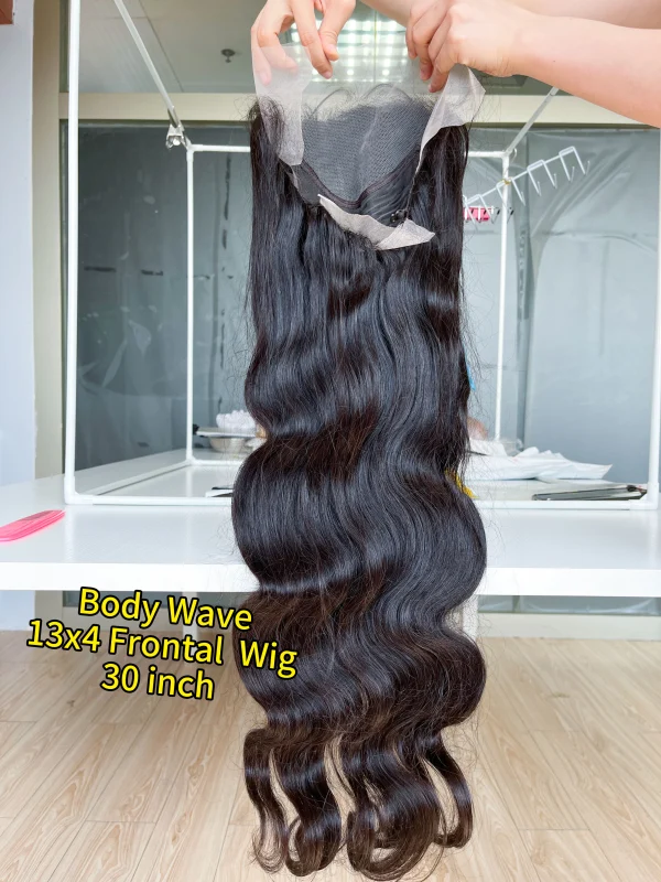 iqueenla 16-40 Inch Body Wave 13x4 Transparent Lace Frontal Pre-made Wig Free Shipping