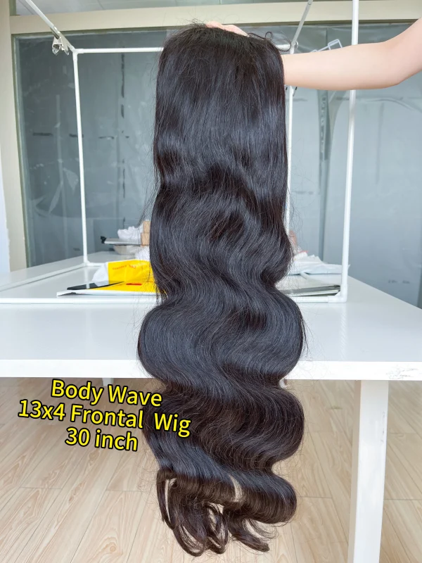 iqueenla 16-40 Inch Body Wave 13x4 Transparent Lace Frontal Pre-made Wig Free Shipping