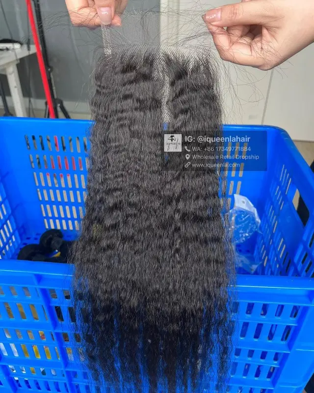 iqueenla Kinky Straight 4x4/5x5/6x6/13x4/13x6 Transparent and HD Lace Frontal