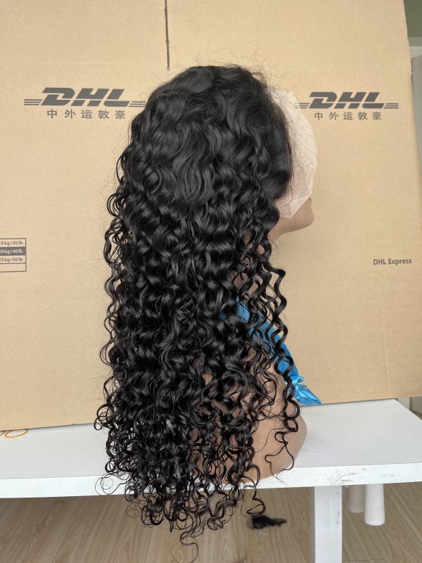 iqueenla 18-30Inch Water Wave 13x6 Lace Frontal Pre-made Wig Free Shipping