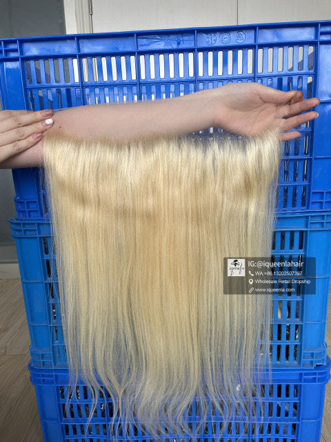 iqueenla #613 Blonde Straight 4x4/5x5/6x6/7x7/13x4/13x6 Transparent and HD Lace Closure
