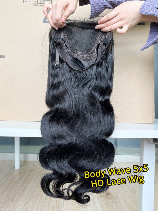 iqueenla Body Wave 5x5/13x4/13x6 Transparent and HD Full Lace Pre-made Wig