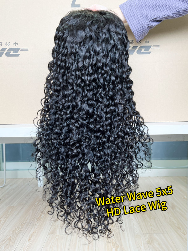 iqueenla Water Wave 5x5/13x4/13x6 Transparent and HD Full Lace Pre-made Wig