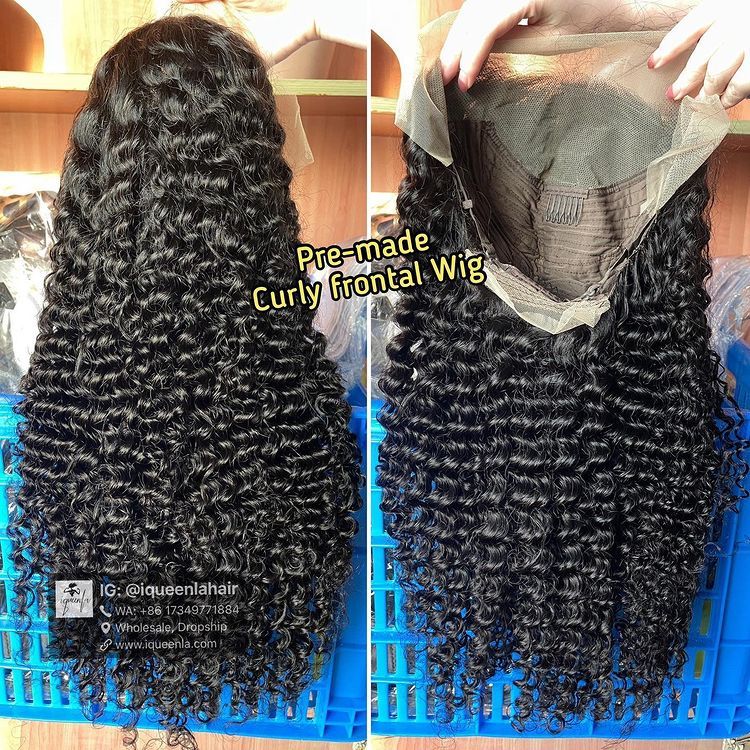 iqueenla Curly 5x5/13x4/13x6 Transparent and HD Full Lace Pre-made Wig