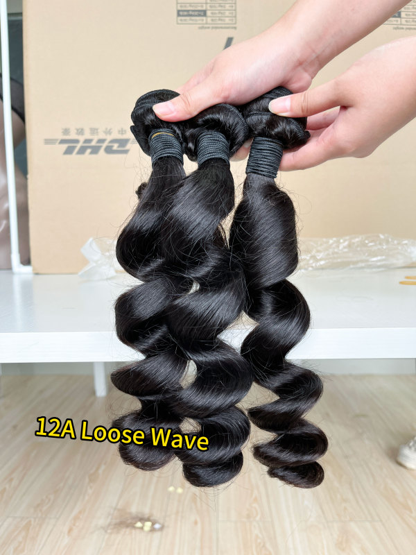 iqueenla 12A Loose Wave Human Hair Single/3/4 Bundles Deals