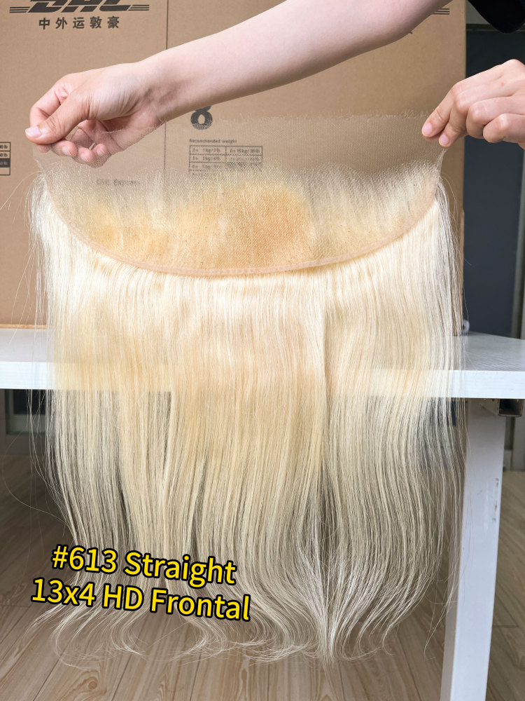 iqueenla #613 Blonde Straight 4x4/5x5/6x6/7x7/13x4/13x6 Transparent and HD Lace Closure Frontal