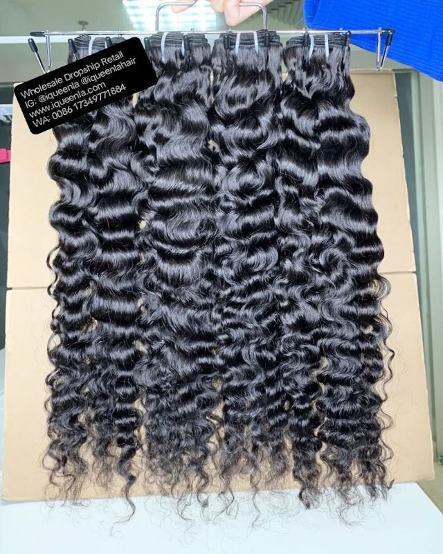 iqueenla Burmese Curly 3 Bundles with 13x4 HD & Transparent Lace Frontal