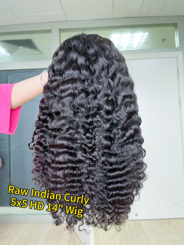 iqueenla Indian Curly 4x4/5x5/6x6/13x4/13x6 HD and Transparent Lace Wig 200% & 300% Density