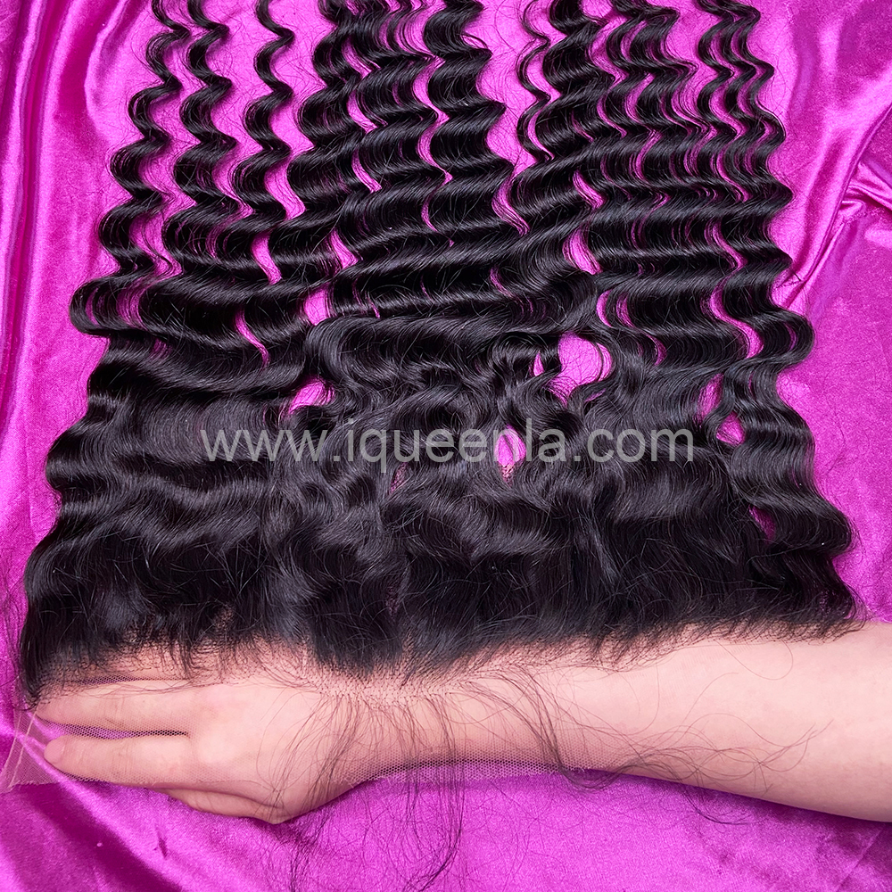 Iqueenla 12A Mink Hair Loose Deep with 13x6 Transparent And HD Lace Frontal