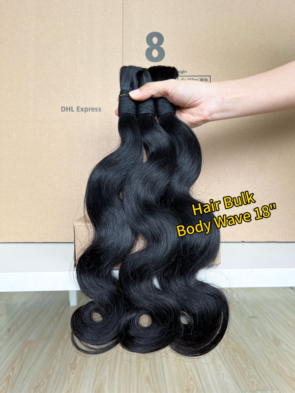 iqueenla Body Wave Mink Human Braiding Hair Bulk Single/3/4 Bundles Deals