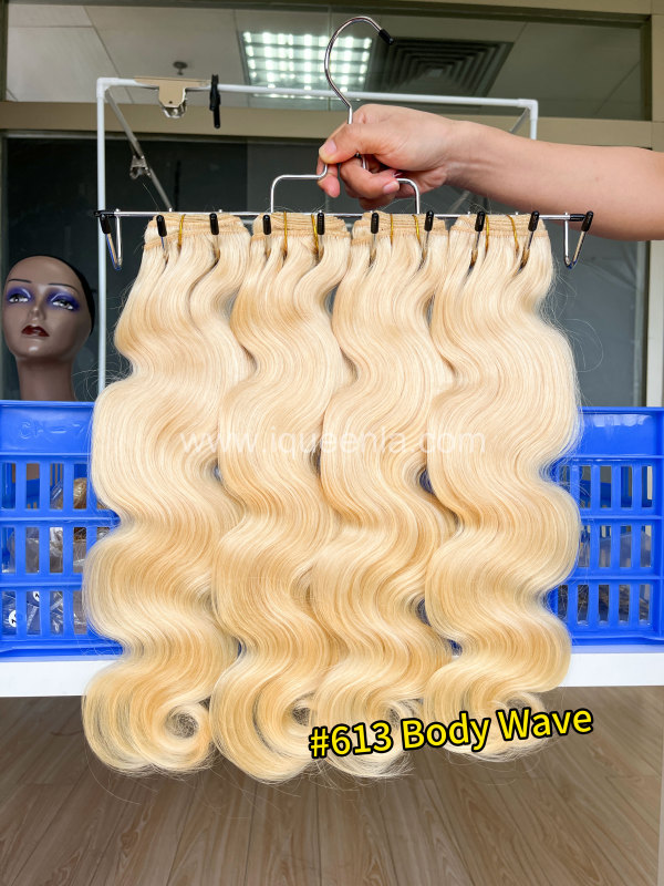 iqueenla Blonde #613 Body Wave Virgin Human Hair 1/3/4 Bundles Deals