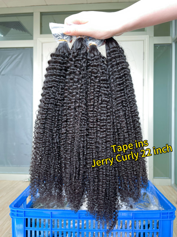 iqueenla Jerry Curly Tape In 1/3/4 Bundles