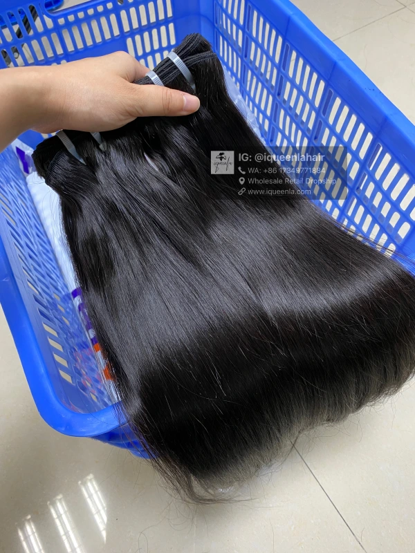 iqueenla Cambodian Hair Raw Straight Extensions 1/3/4 Bundles Deal