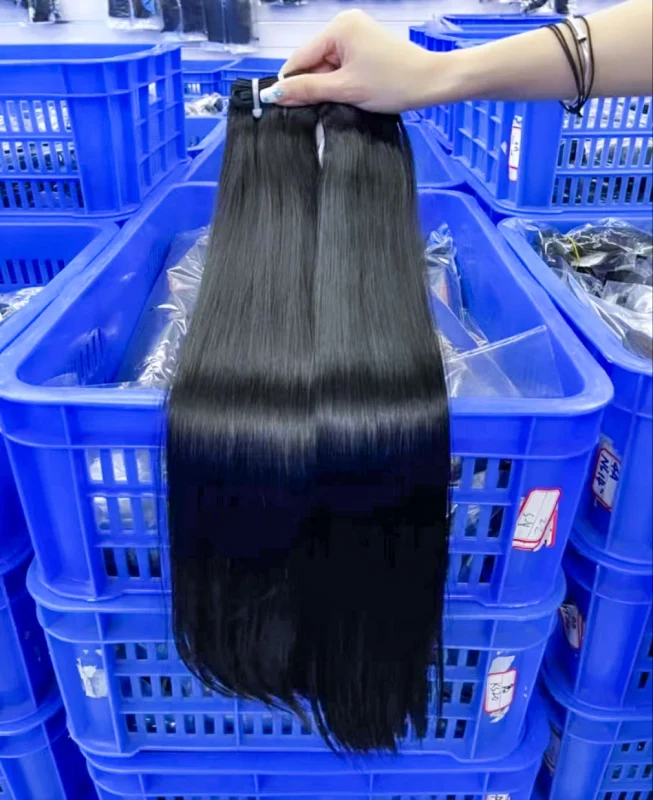 iqueenla Vietnames Super Double Drawn Straight Hair Bundle 1/3/4 Pcs Deal