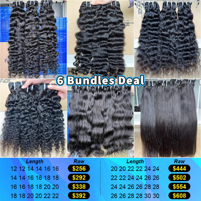 Iqueenla Raw Hair 6 Pcs Wholesale Hair Bundles