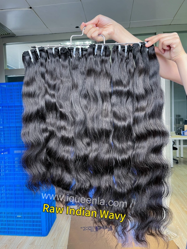 iqueenla Indian Wavy Raw Hair 1/3/4 Bundles Deals