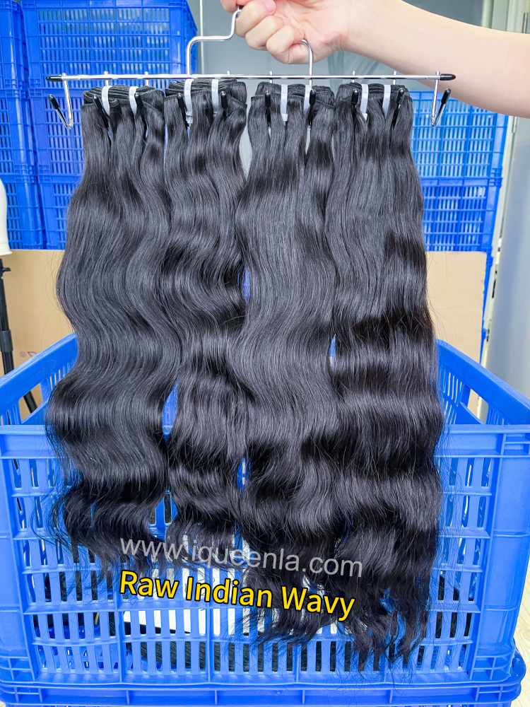 iqueenla Indian Wavy Raw Hair 1/3/4 Bundles Deals