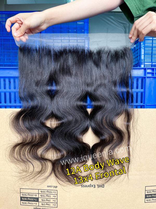 iqueenla Body Wave 4x4/5x5/6x6/13x4/13x6 Transparent and HD Lace Frontal