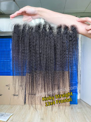 iqueenla Kinky Straight 2x6/4x4/5x5/6x6/13x4/13x6 Transparent and HD Lace Frontal