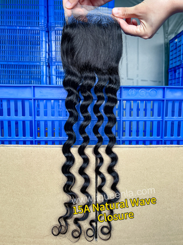 iqueenla 15a Virgin Hair Natural Wave Transparent and HD 4x4/5x5/6x6/13x4/13x6 Lace Closure/Frontal