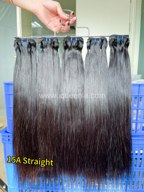 iqueenla 15A Straight Virgin Hair 3 Bundles with 5x5 HD With Transparent Lace Closure