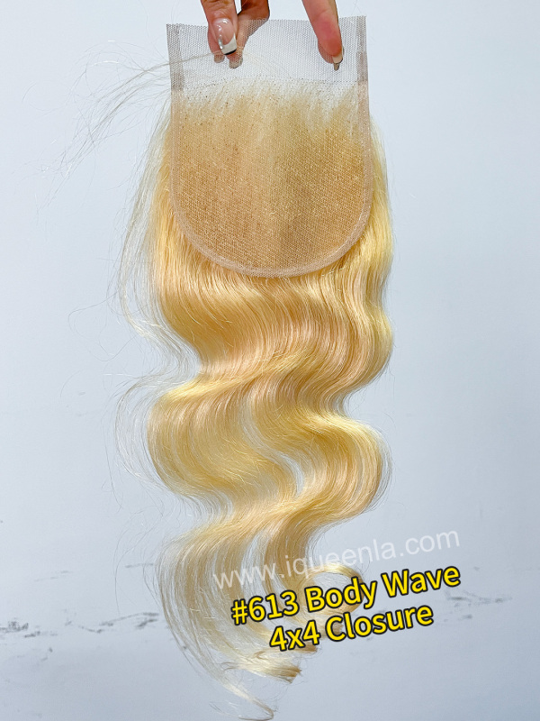 iqueenla #613 Blonde Body Wave 4x4/5x5/6x6/7x7/13x4/13x6 Transparent and HD Lace Closure